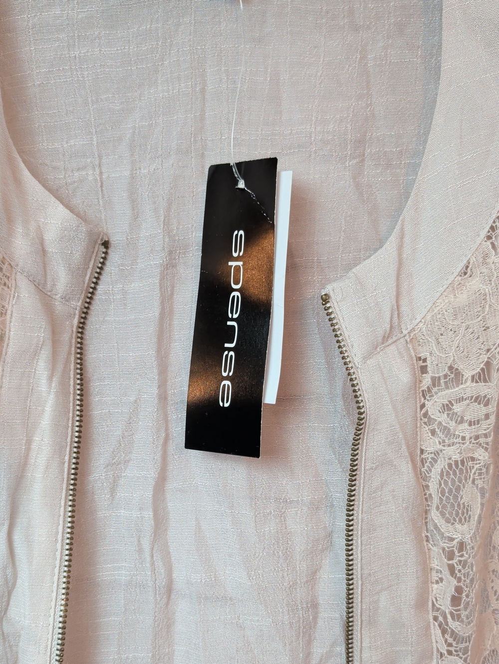 Spense Women's Cream Lace Zip-Front Jacket Small New Nwt - Picture 3 of 6